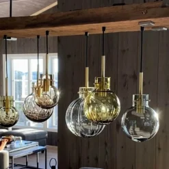 Hadeland Glassverk Kjøkkenbelysning Tak|Takpendler<Fjellro Krystallkuler 6 stk - Baldakin