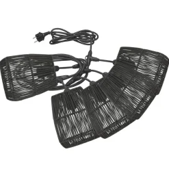 Pr home of Scandinavia Ab Lysslynger|Lysslynger<Flex Out Lysslynge, inkludert 18 cm Saigon lampeskjerm i sort kunstrotting