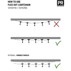 Pr home of Scandinavia Ab Lysslynger|Lysslynger<Flex Out Lysslynge, inkludert 18 cm Saigon lampeskjerm i sort kunstrotting