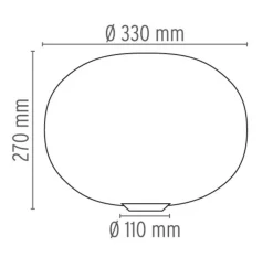 Flos Lightup-Pris<Glo-Ball Basic 1 bordlampe - 33cm - med dimmer