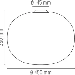 Flos Baderomsbelysning Tak|Kjøkkenbelysning Tak<Glo-Ball C2 45cm