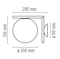 Flos Baderomsbelysning Tak|Kjøkkenbelysning Tak<IC Lights C/W1 - vegg / taklampe