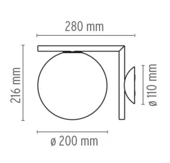 Flos Baderomsbelysning Tak|Kjøkkenbelysning Tak<IC Lights C/W1 - vegg / taklampe