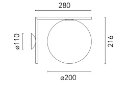 Flos Utelamper - Veggskjold / Plafond<IC w1 utendørs vegglampe