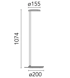Flos Leselamper Gulv<Oblique gulvlampe H107