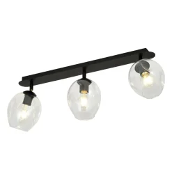 Emibig Kjøkkenbelysning Tak|Taklamper / Takplafonder<Flow taklampe 3-lys - Svart/Klar