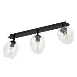 Emibig Kjøkkenbelysning Tak|Taklamper / Takplafonder<Flow taklampe 3-lys - Svart/Klar