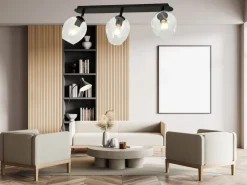 Emibig Kjøkkenbelysning Tak|Taklamper / Takplafonder<Flow taklampe 3-lys - Svart/Klar