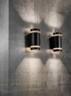 Nordlux Lightup-Pris|Utelamper Med Opp/Ned Lys<Focus Duo + 2 stk LEDpærer