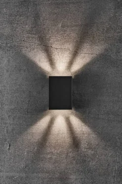 Nordlux Utelamper Med Opp/Ned Lys<Fold 10 vegglampe utendørs opp/ned - Svart