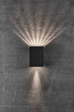 Nordlux Utelamper Med Opp/Ned Lys<Fold 10 vegglampe utendørs opp/ned - Svart