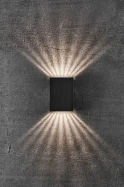 Nordlux Utelamper Med Opp/Ned Lys<Fold 10 vegglampe utendørs opp/ned - Svart