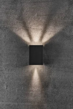 Nordlux Utelamper Med Opp/Ned Lys<Fold 10 vegglampe utendørs opp/ned - Svart