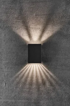 Nordlux Utelamper Med Opp/Ned Lys<Fold 10 vegglampe utendørs opp/ned - Svart