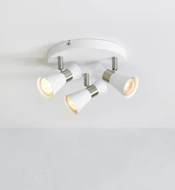 Marksløjd Kjøkkenbelysning Tak|Spotter & Skinner<Folie taklampe 3-spot - Hvit/Nikkel farget -