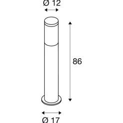 Slv Pullert<F-pol pullert 86 cm IP54