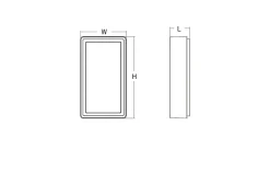 Sg Armaturen As Utelamper - Veggskjold / Plafond<Frame mini vegglampe 6,5W 3000 Kelvin IP66 Dimbar