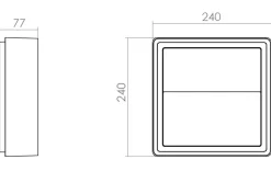 Sg Armaturen As Utelamper - Veggskjold / Plafond<Frame square vegglampe 7W 3000 Kelvin IP66 Dimbar