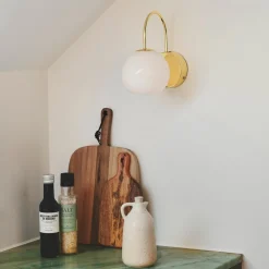 Nordlux Interiørlamper<Franca vegglampe - Messing/Opal