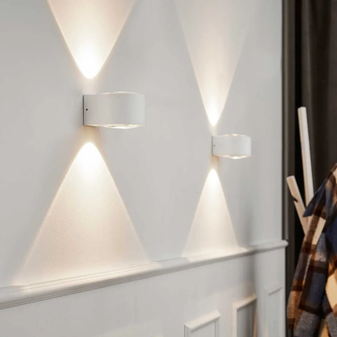 LOOM Design Utelamper Med Opp/Ned Lys|Baderomsbelysning Vegg<Frey vegglampe IP65 2x6W 2700K -