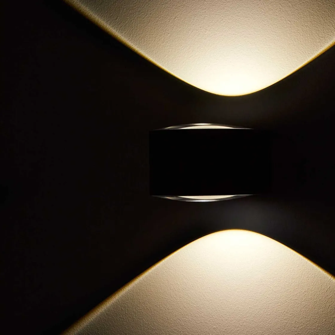 LOOM Design Utelamper Med Opp/Ned Lys|Baderomsbelysning Vegg<Frey vegglampe IP65 2x6W 2700K -