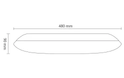 Sg Armaturen As Kjøkkenbelysning Tak|Taklamper / Takplafonder<Frosta 480 tak/vegglampe 17W 3000K Dimbar -