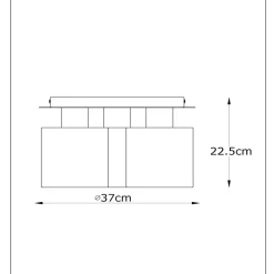 Lucide Kjøkkenbelysning Tak|Taklamper / Takplafonder<Fudral taklampe 3 - Svart/Gull