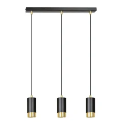 Emibig Kjøkkenbelysning Tak|Takpendler<Fumiko takpendel 3 lys - Svart/Gullfarget