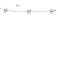Nowodvorski Lysslynger|Lysslynger<Garden Garland utendørs lysslynge 9 meter 15 lys IP65 Startsett -