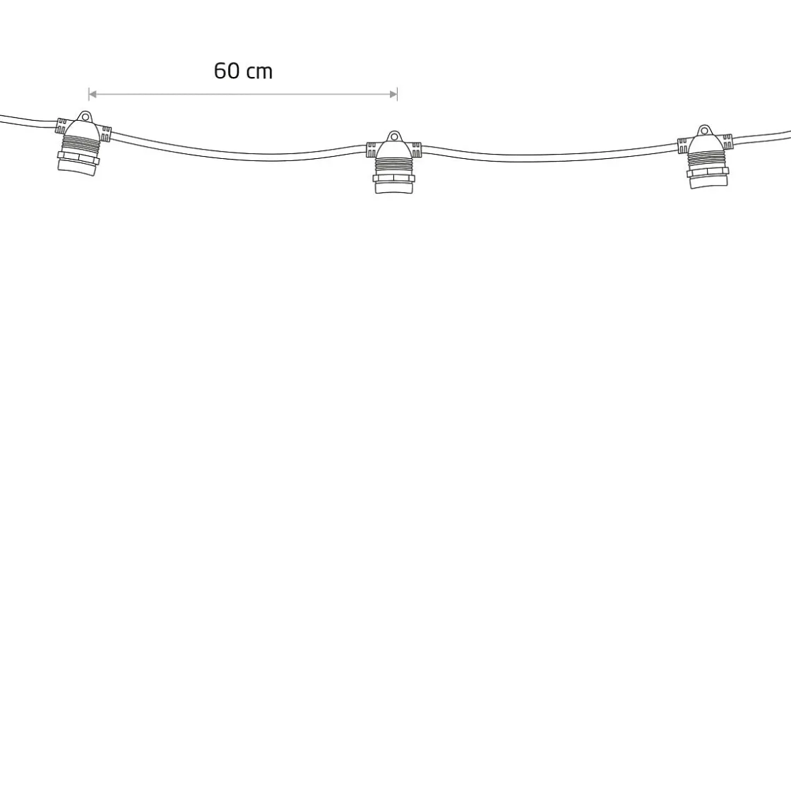 Nowodvorski Lysslynger|Lysslynger<Garden Garland utendørs lysslynge 9 meter 15 lys IP65 Startsett -