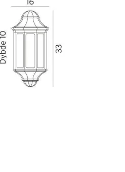 Norlys Lightup-Pris|Utelamper - Veggskjold / Plafond<Genova mini 175 vegglampe