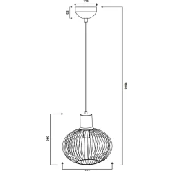 Trio Lighting Kjøkkenbelysning Tak|Takpendler<Gila takpendel Ø33