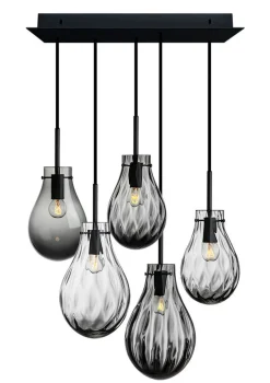 Hadeland Glassverk Kjøkkenbelysning Tak|Takpendler<Glitre Dråper 5 stk -