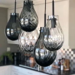 Hadeland Glassverk Kjøkkenbelysning Tak|Takpendler<Glitre Dråper 5 stk -