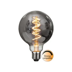 Ms - belysning Led-Pærer E27 Sokkel<Globepære Smoke Spiral 95mm E27