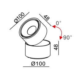 NorDesign Taklamper Ute|Utendørs Downlights<Glow utendørs tak/vegglampe 12,9W 3000 Kelvin IP65 - Dimbar