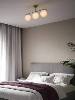 Nordlux Kjøkkenbelysning Tak|Taklamper / Takplafonder<Grant taklampe - Messing/Opal