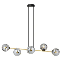 Emibig Kjøkkenbelysning Tak|Takpendler<Gravity takpendel 6-lys - Svart/Røyk/Gullfarget