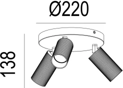 NorDesign Kjøkkenbelysning Tak|Spotter & Skinner<Grooves K3 rund takspot