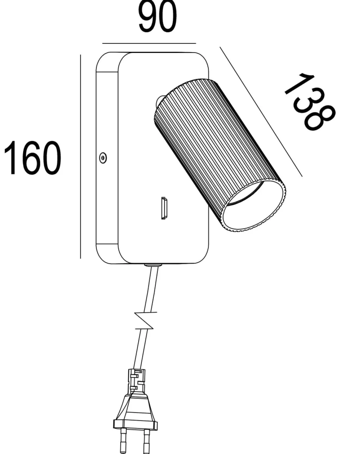 NorDesign Leselamper<Grooves K1 vegglampe