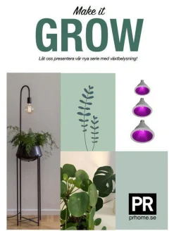 Pr home of Scandinavia Ab Led-Pærer Plantelys|Led-Pærer E27 Sokkel<Grow plantelys IP65 E27 - 12 Watt