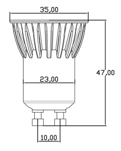 NorDesign Led-Pærer Gu10 Sokkel<GU10 Mini 4W LED Dimbar 2700K - MR11