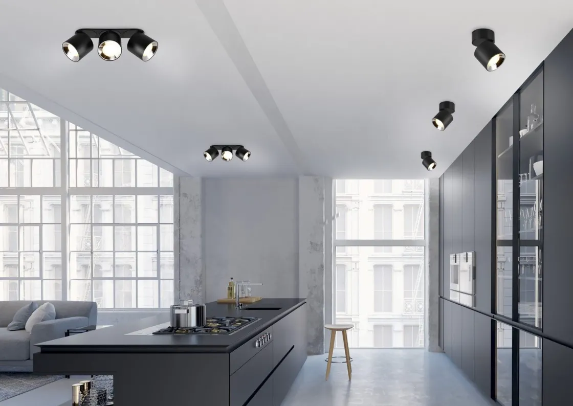 Trio Lighting Kjøkkenbelysning Tak|Spotter & Skinner<Guayana tak/vegg spot 1-lys GU10 - Kan felles inn