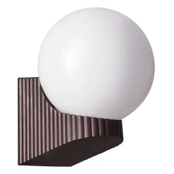 Nordlux Utelamper - Klassiske Vegglamper<Hayley vegglampe utendørs IP44 E27 - Metallisk brun/Opal