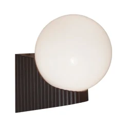 Nordlux Utelamper - Klassiske Vegglamper<Hayley vegglampe utendørs IP44 E27 - Metallisk brun/Opal