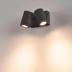 Slv Utelamper Med Opp/Ned Lys<Helia vegglampe utendørs 2x8W 3000 Kelvin IP55