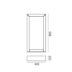 Norlys Lightup-Pris|Pullert<Hellvik 2410 pullert 85 cm 11,8W 3000K IP65 dimbar
