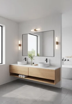 Nordlux Belysning Over Speilet På Badet|Baderomsbelysning Vegg<Helva Double Basic vegglampe baderom IP44