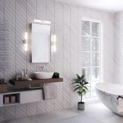 Nordlux Belysning Over Speilet På Badet|Baderomsbelysning Vegg<Helva Double Basic vegglampe baderom IP44