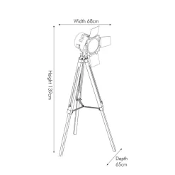 Pacific Lifestyle Interiørlamper Gulv<Hereford gulvlampe 139 cm - Svart/Kobberfarget